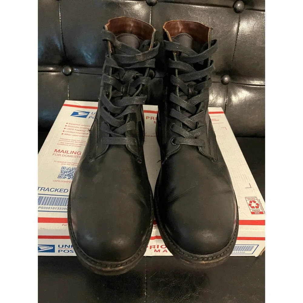 Frye Mens Leather Canvas Combat Boots